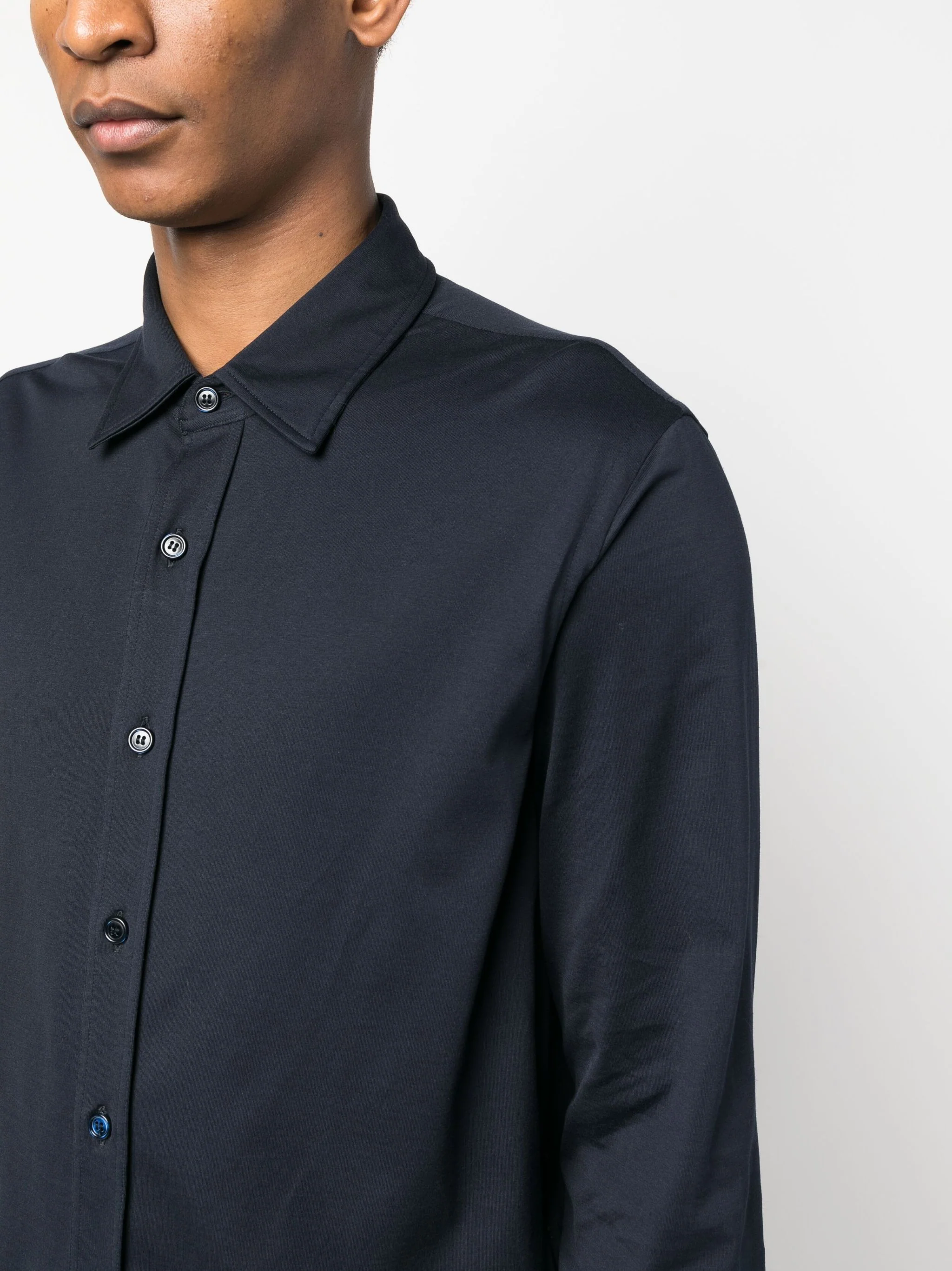 Spread-Collar Cotton Shirt - Image 5