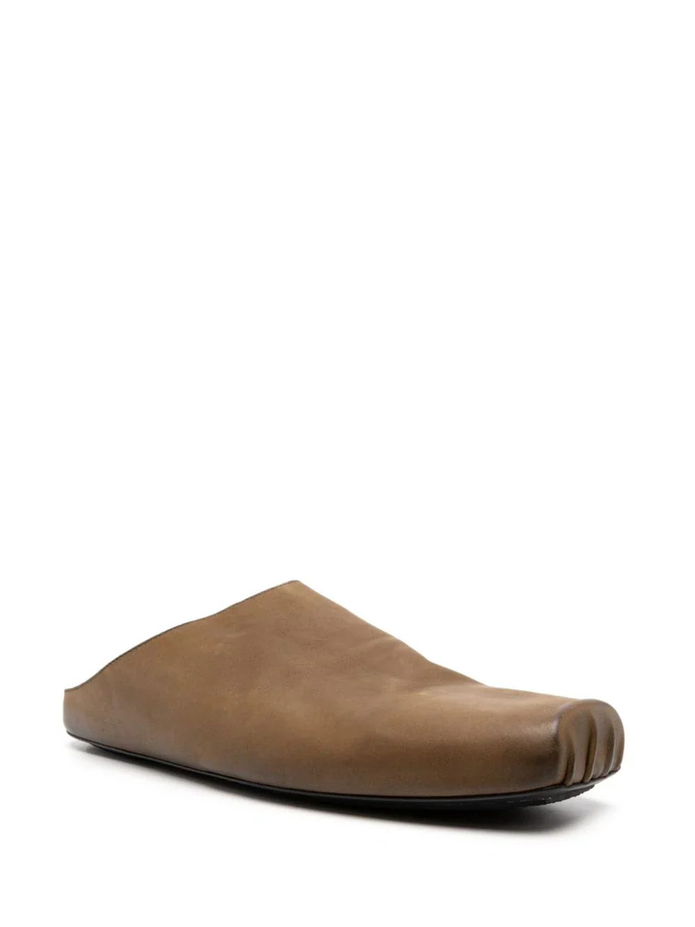 Square-Toe Leather Slippers - Image 2