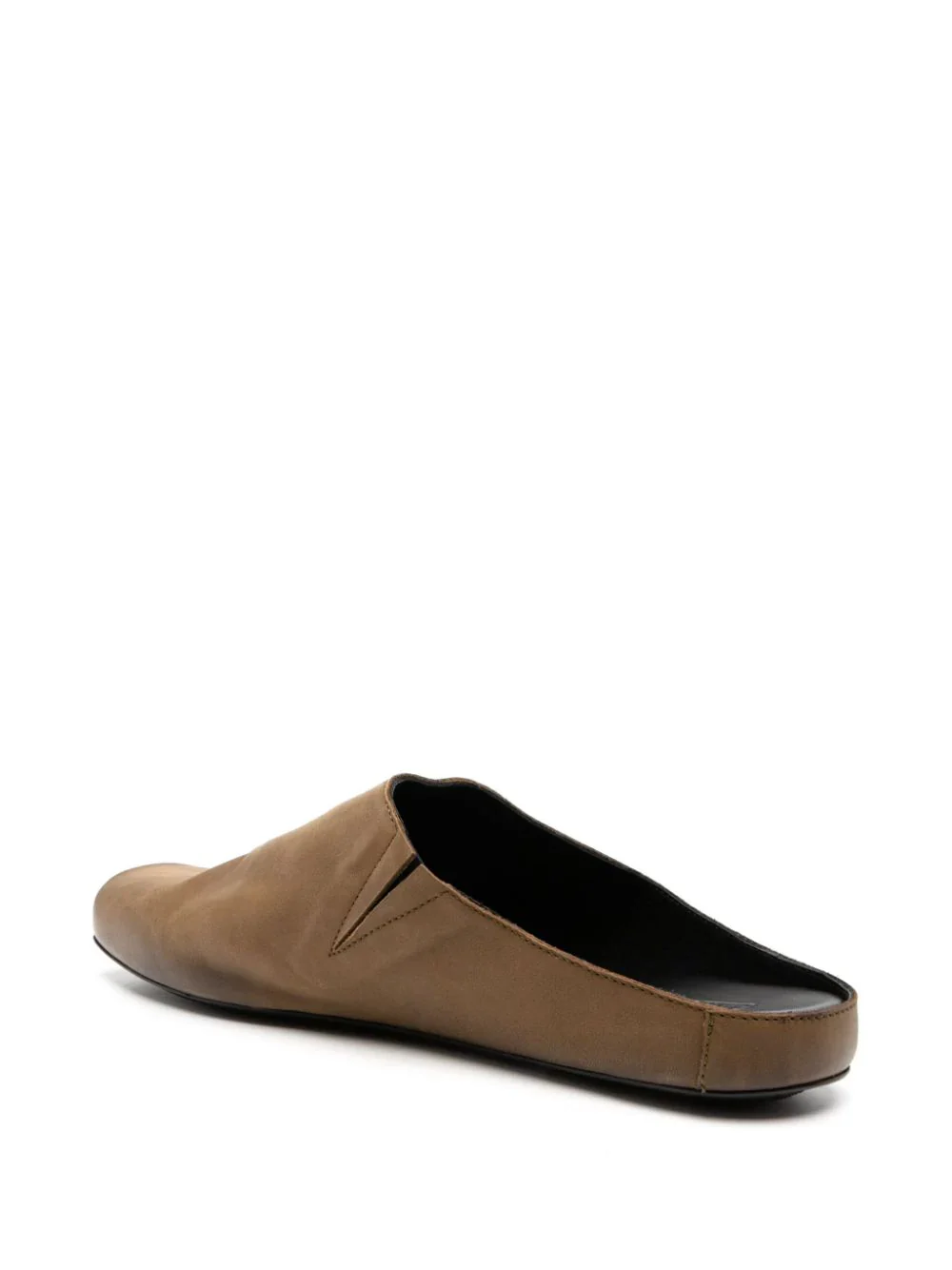 Square-Toe Leather Slippers - Image 3
