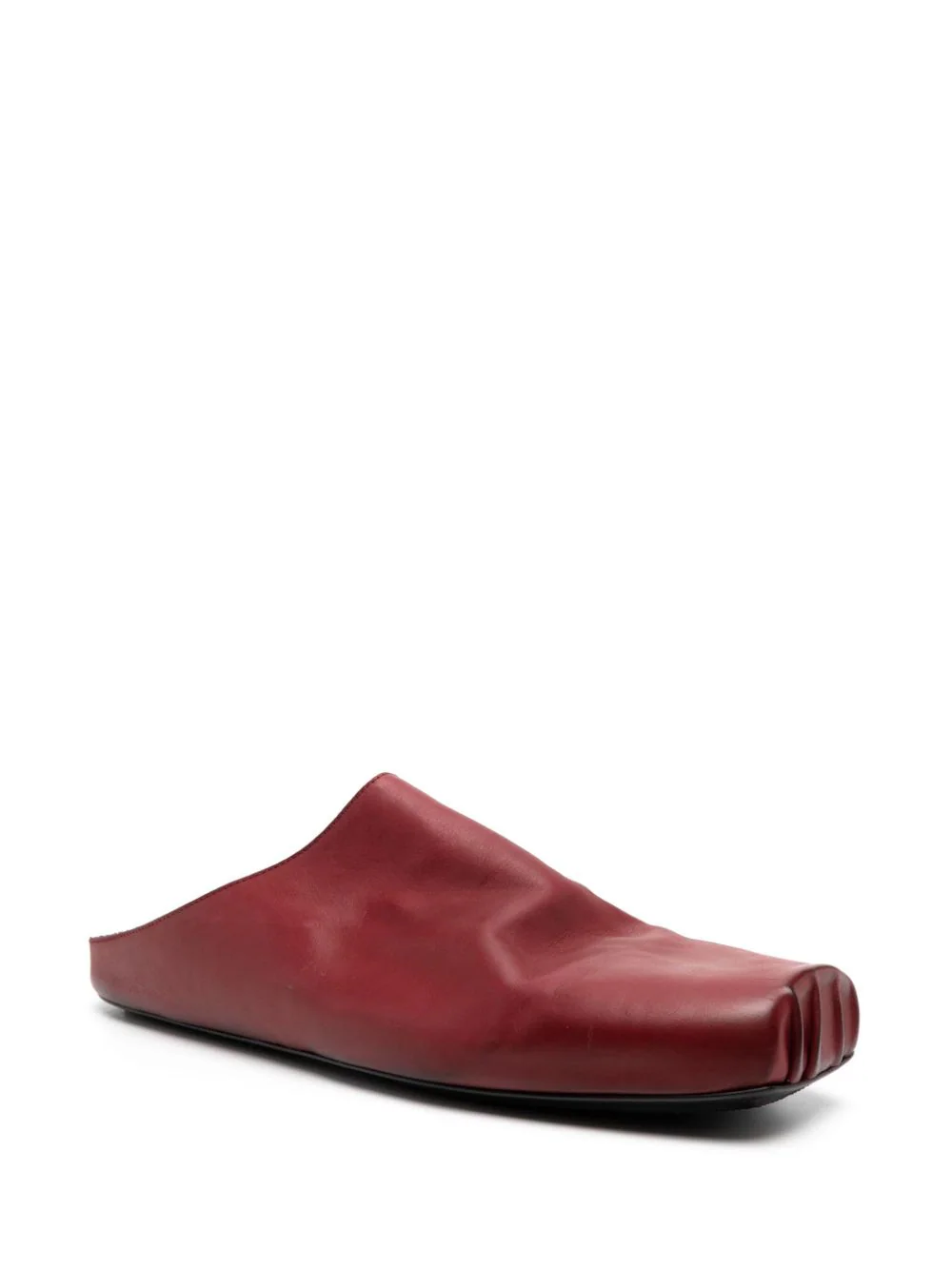 Square-Toe Leather Slippers - Image 2