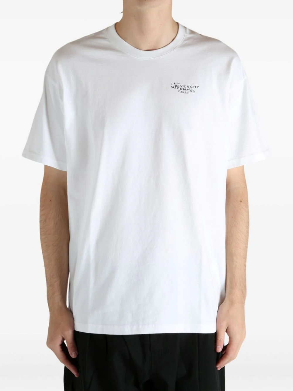 Stamp Print On The Chest T-Shirt - Image 2