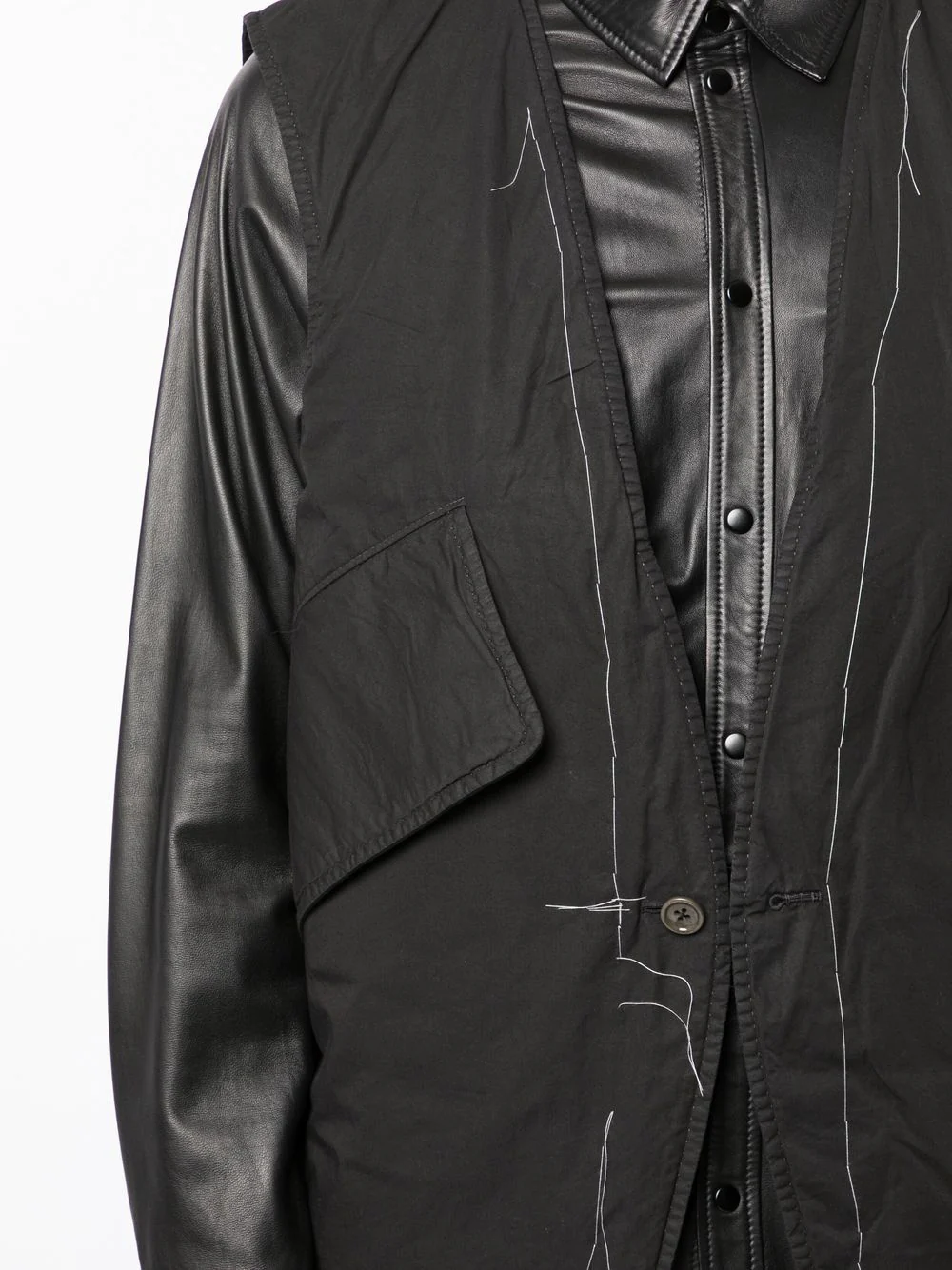 Stitch-Detail V-Neck Gilet - Image 3