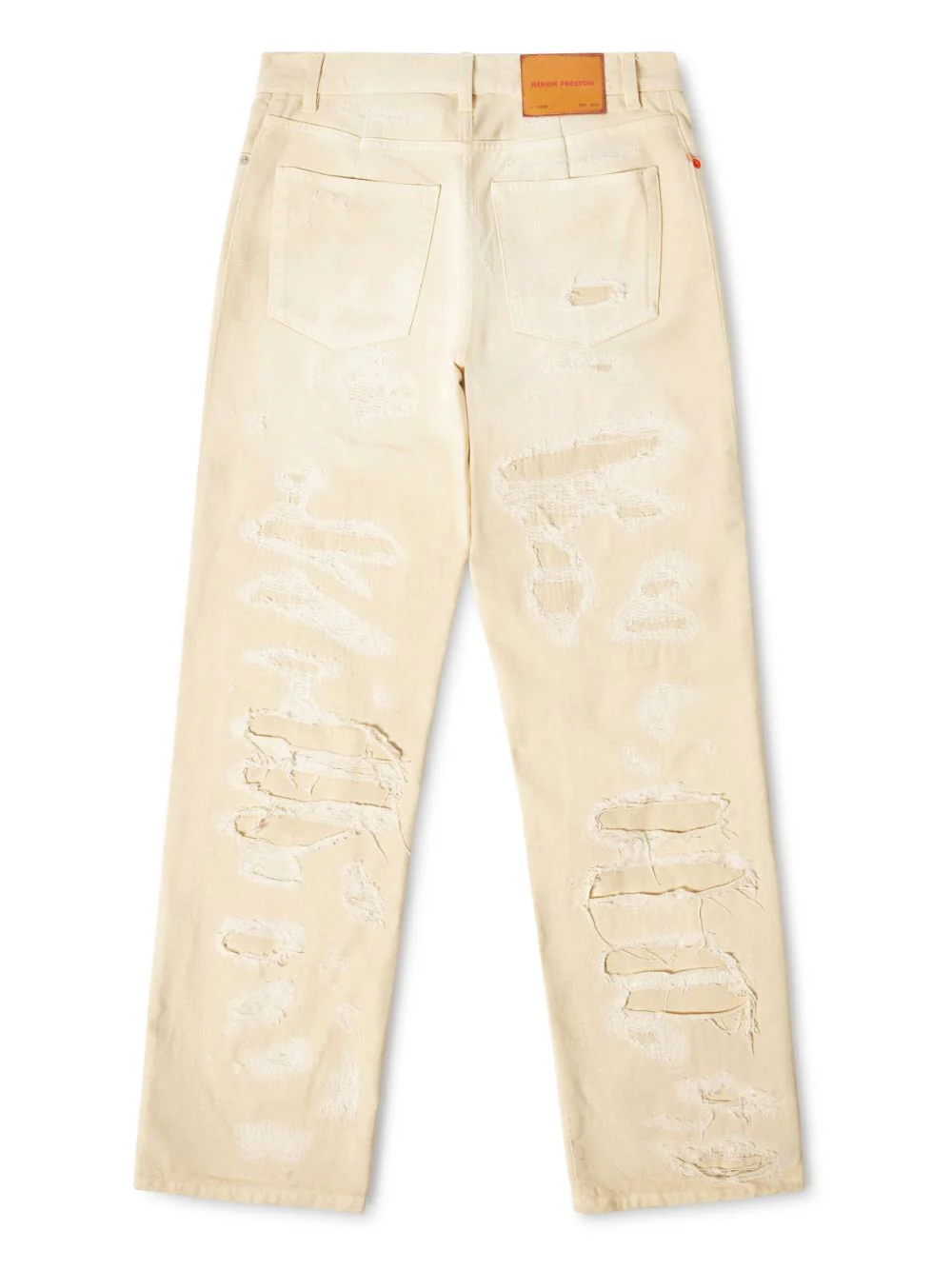 Straight-Leg Distressed-Finish Jeans - Image 4