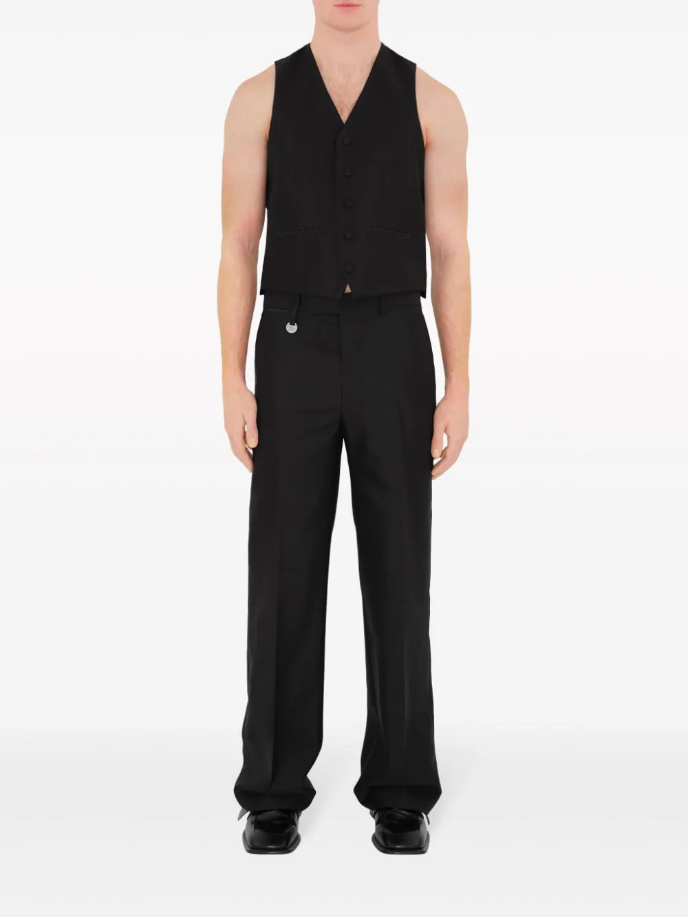 Straight-Leg Wool-Blend Trousers - Image 2