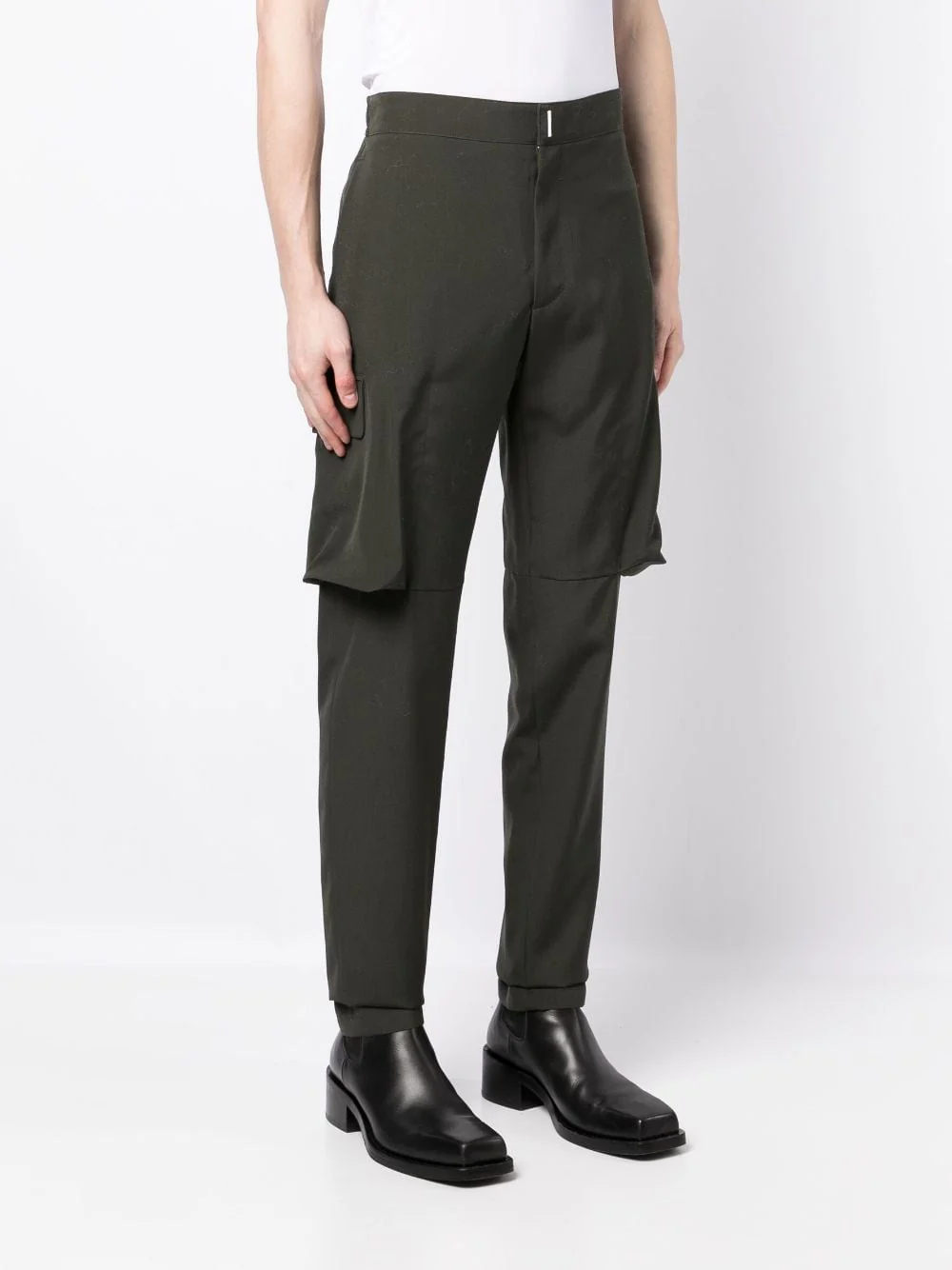 Straight-Leg Wool Cargo Trousers - Image 3