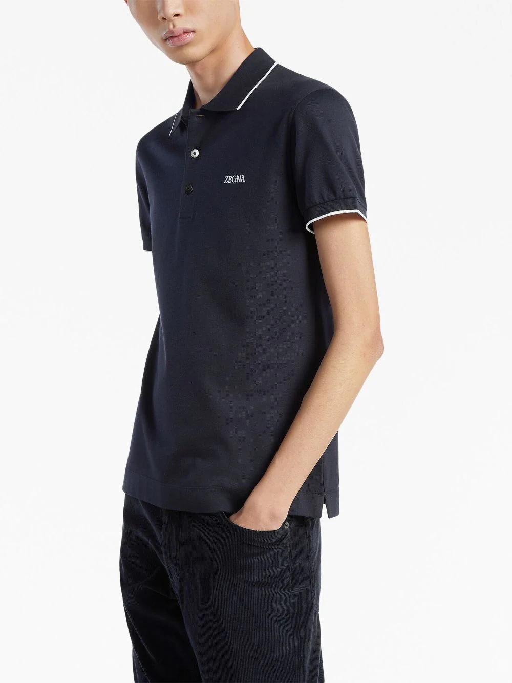 Stretch-Cotton Polo Shirt - Image 3