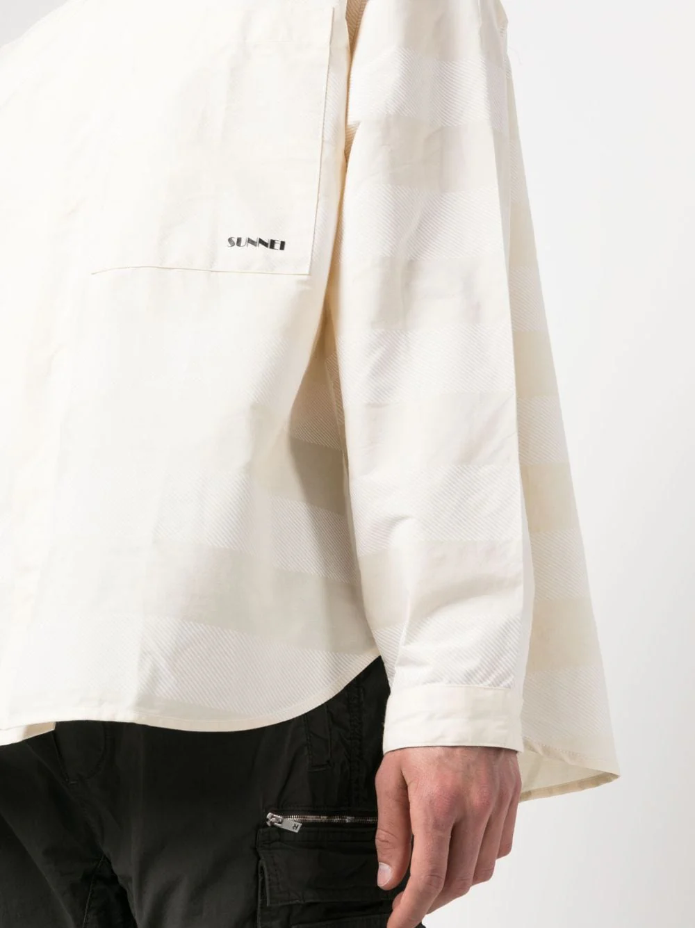 Stripe-Pattern Cotton Shirt - Image 4