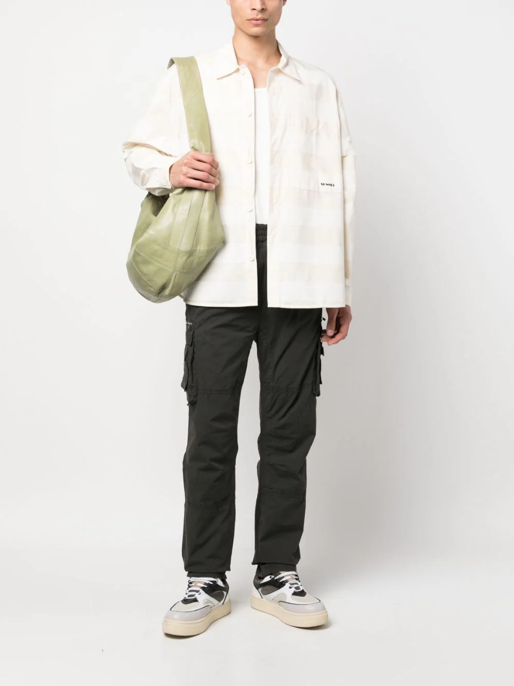 Stripe-Pattern Cotton Shirt - Image 5
