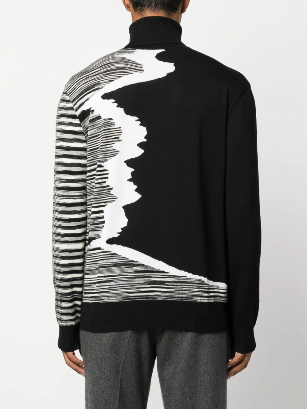 Stripe-Pattern Roll-Neck Jumper - Image 4