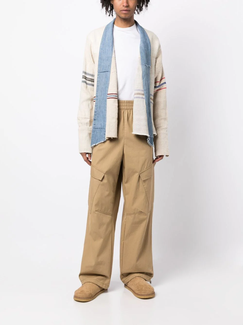 Stripe-Print Panelled Jacket - Image 2
