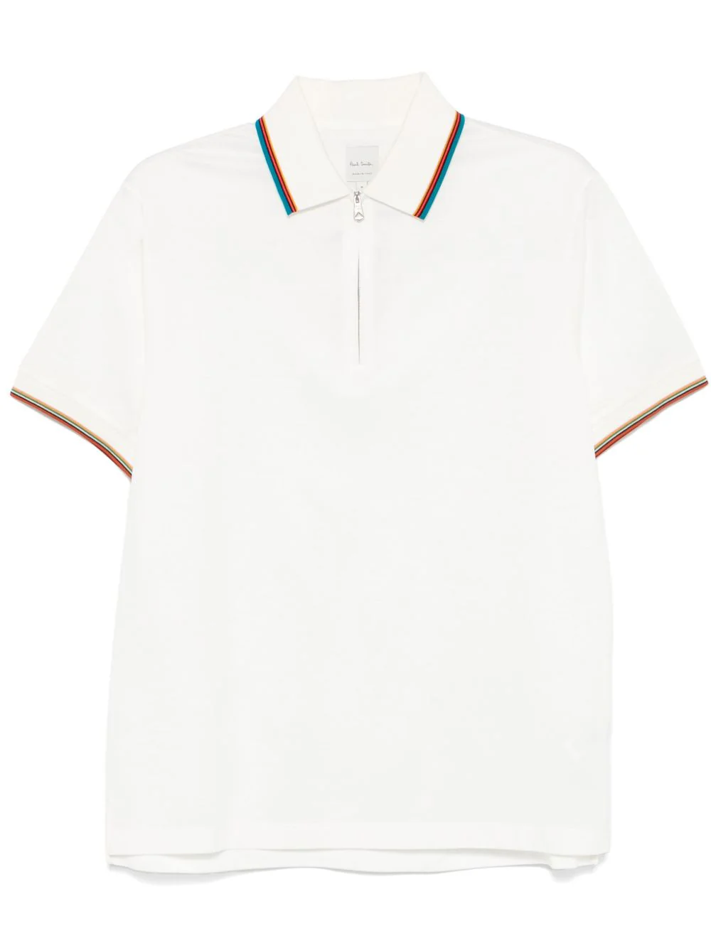 Stripe-Trim Cotton Polo Shirt