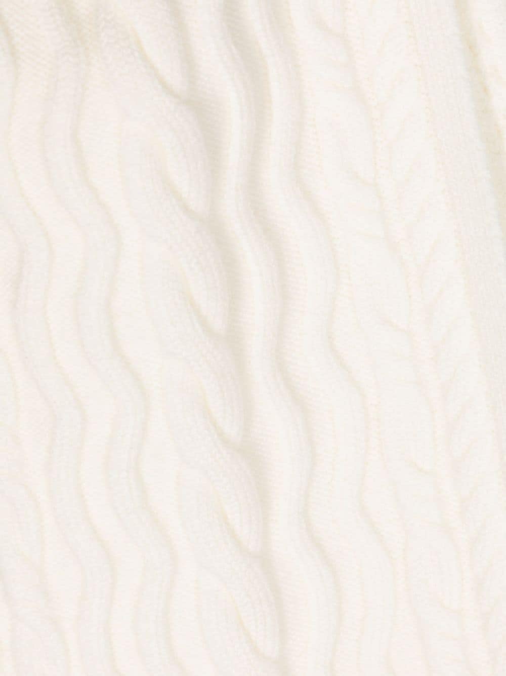 Striped Cable-Knit Wool Scarf - Image 3