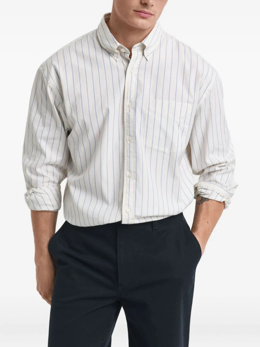 Striped Cotton Shirt - Image 4