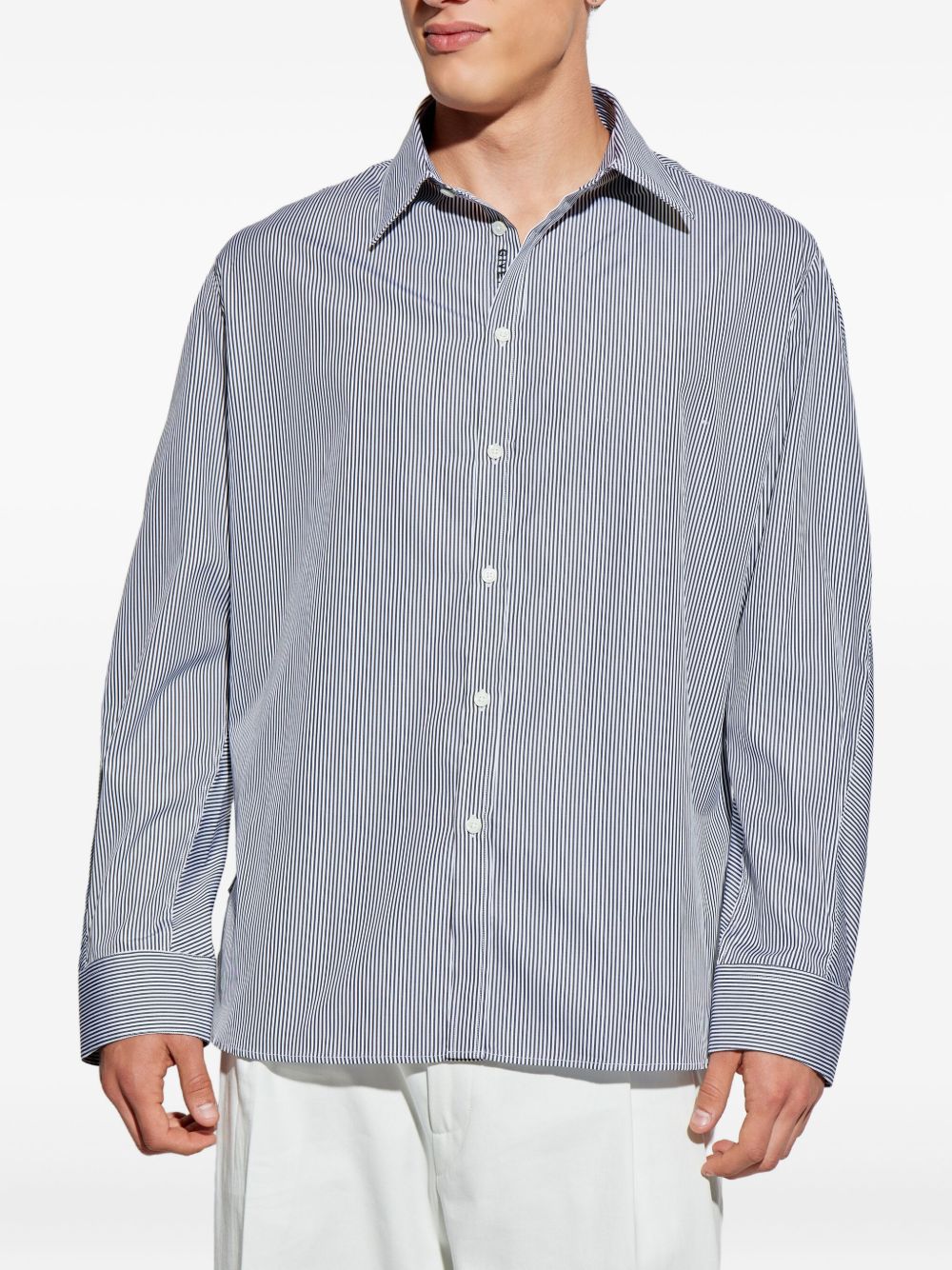 Striped Embroidered Shirt - Image 2