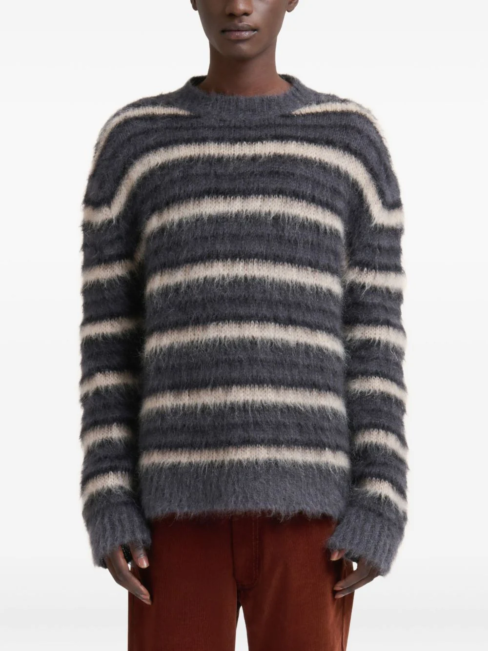 Striped Fluffy Sweater - Image 4