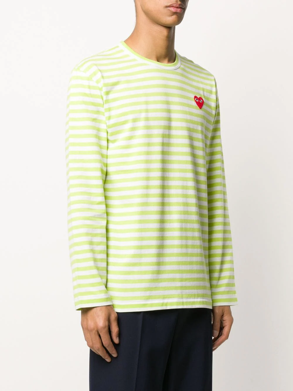 Striped Heart-Logo T-Shirt - Image 3