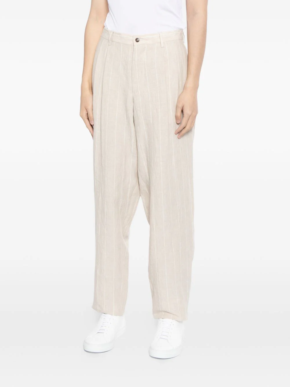 Striped Linen Trousers - Image 2