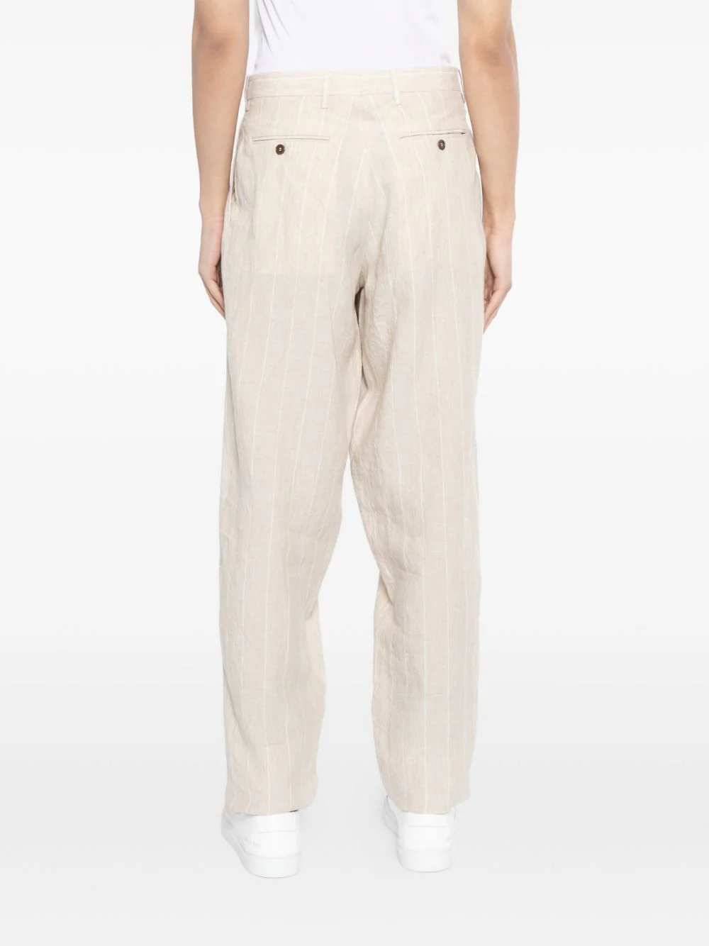 Striped Linen Trousers - Image 5