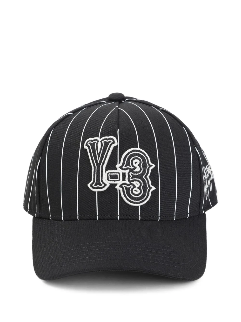 Striped Logo-Detail Baseball Cap