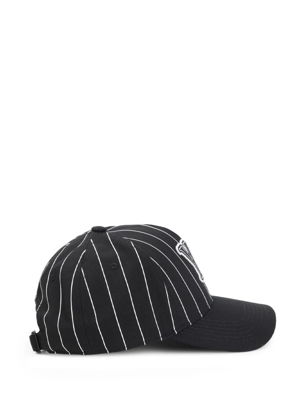 Striped Logo-Detail Baseball Cap - Image 3