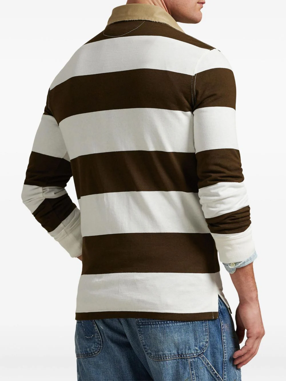 Striped-Pattern Polo Shirt - Image 4