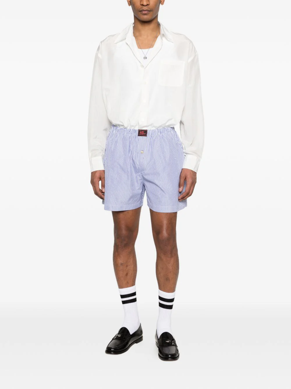 Striped-Pattern Shorts - Image 2
