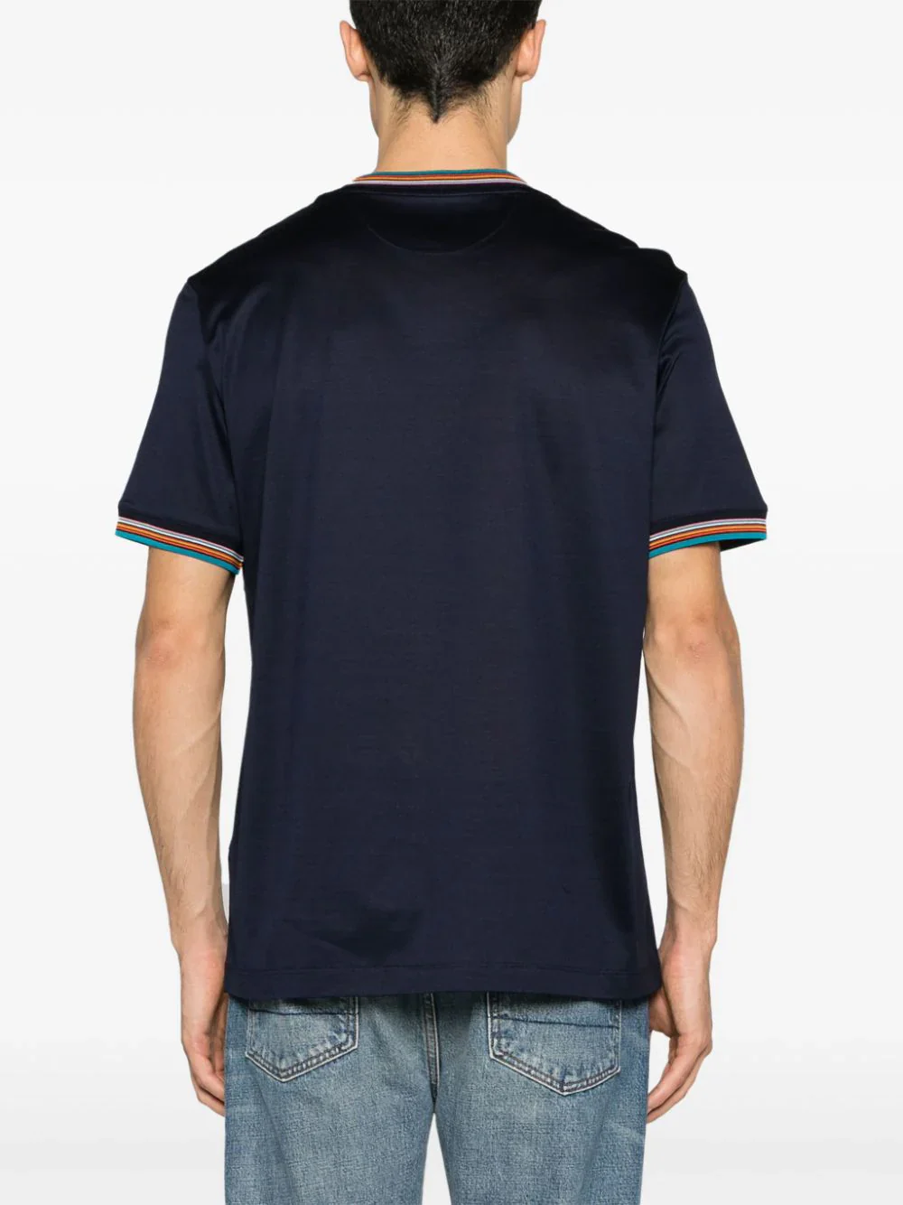 Striped-Trim Cotton T-Shirt - Image 3