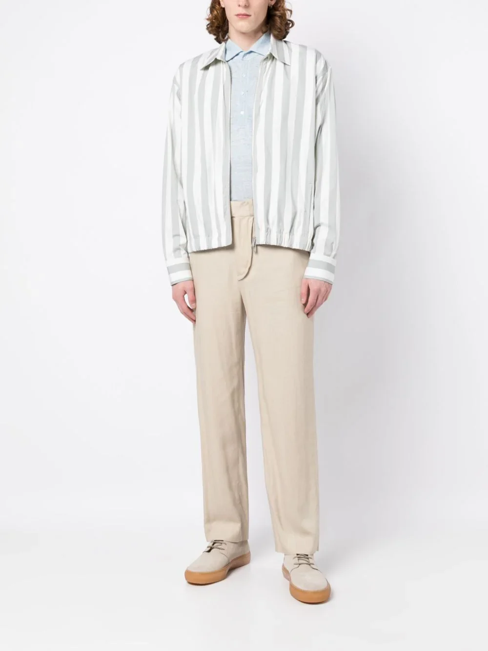 Striped Zip-Up Jacket - Image 2