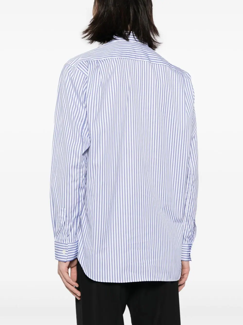 Stripped Patchwork Cotton Shirt - Image 3