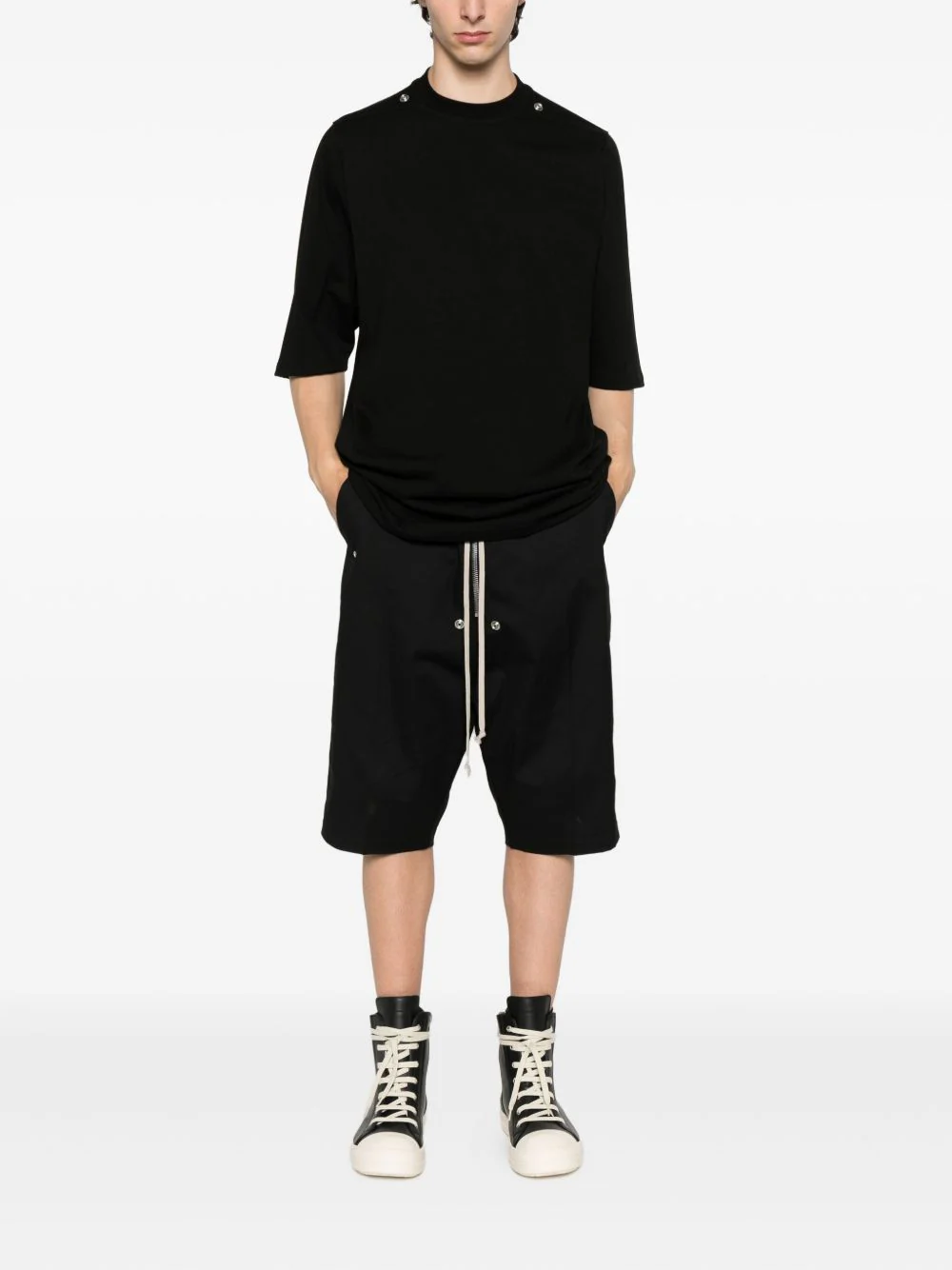 Stud-Detailed Organic Cotton T-Shirt - Image 2