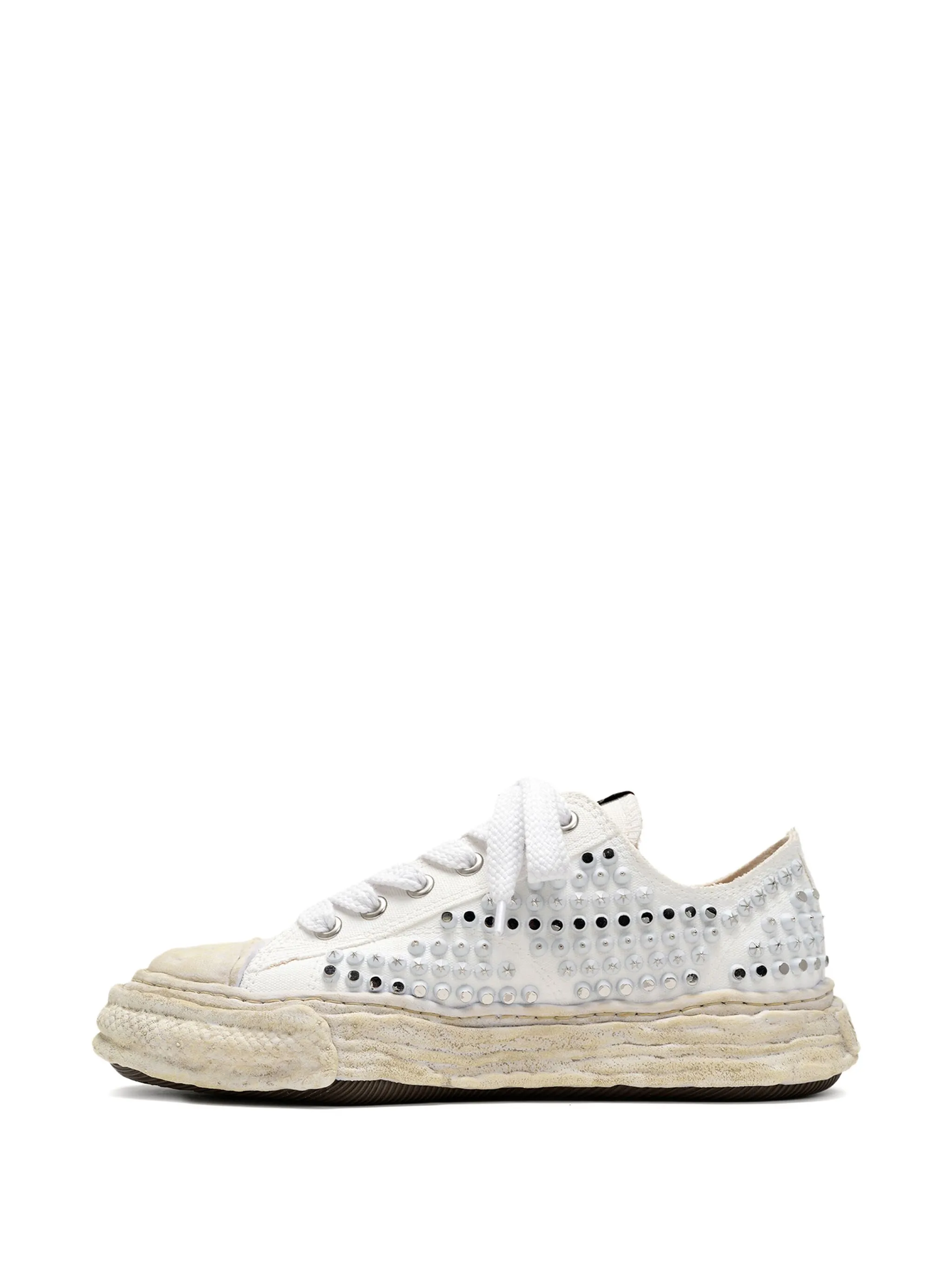 Studded Canvas Low-Top Sneakers - Image 3