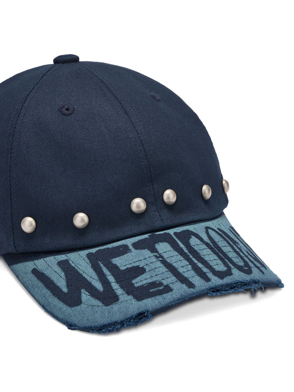 Studded Distressed Baseball Cap - Image 4