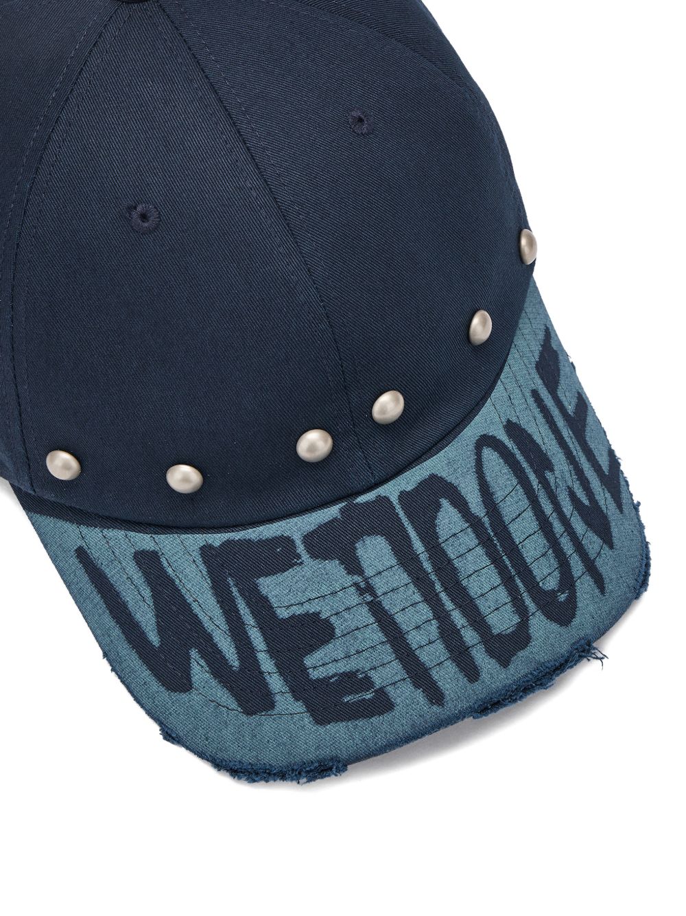 Studded Distressed Baseball Cap - Image 5
