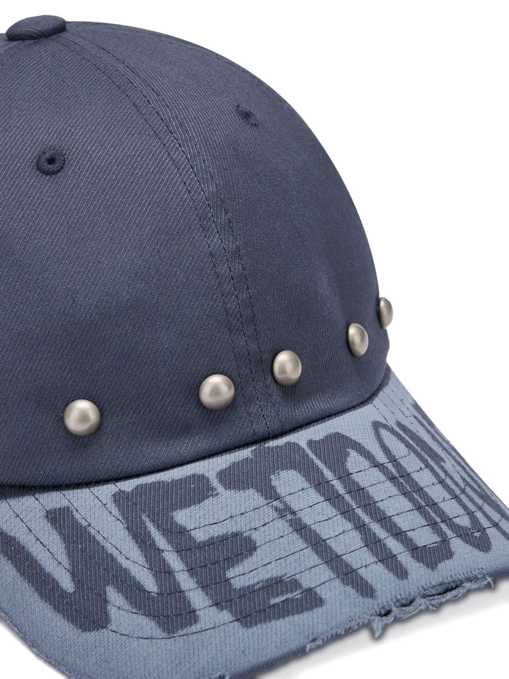 Studded Distressed Baseball Cap - Image 3