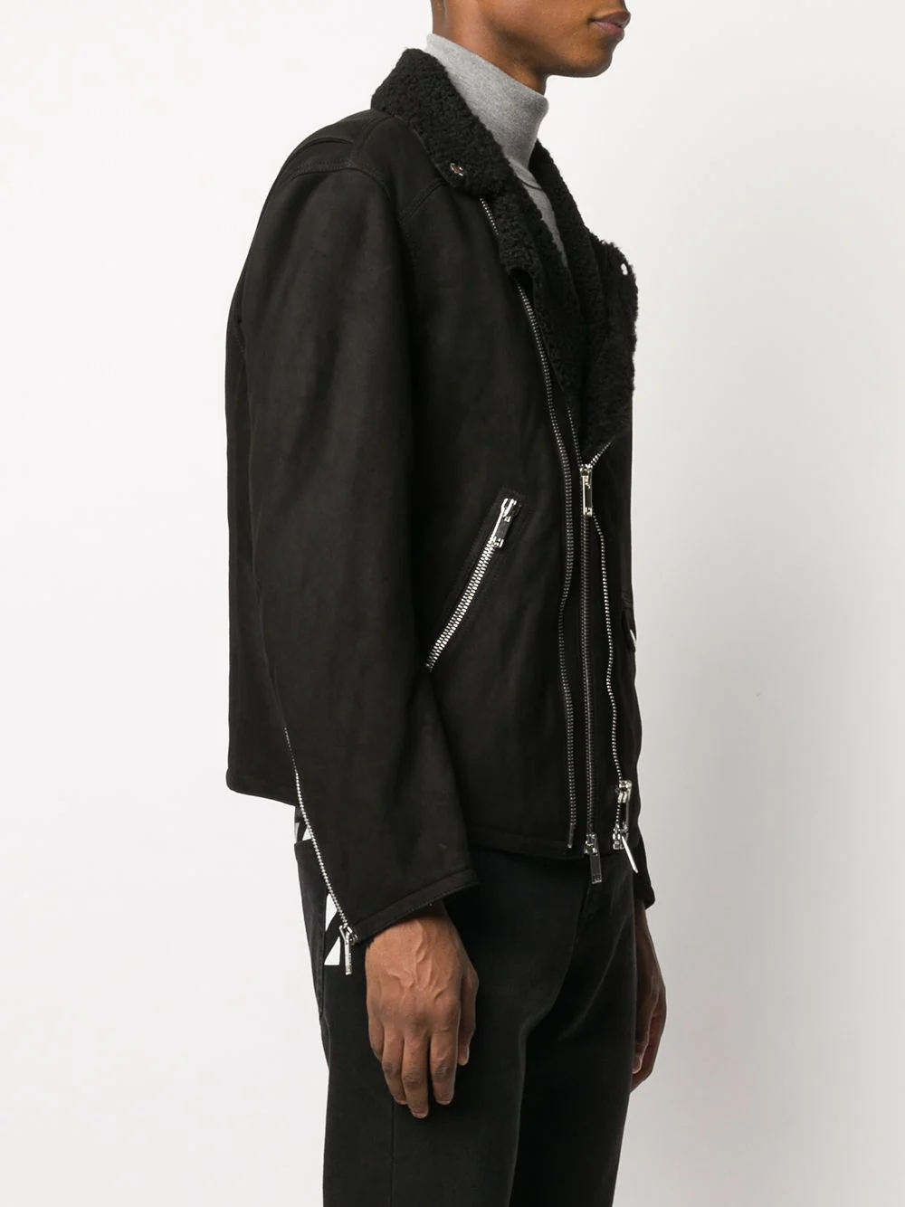 Suede Biker Jacket - Image 4