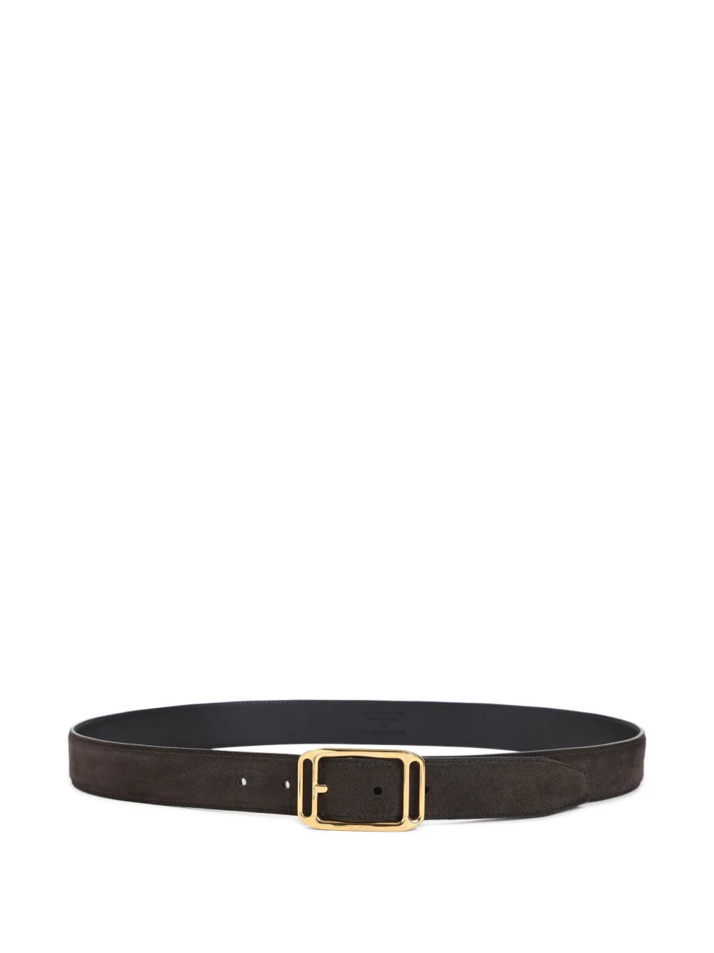 Suede Leather Gold-Buckle Belt