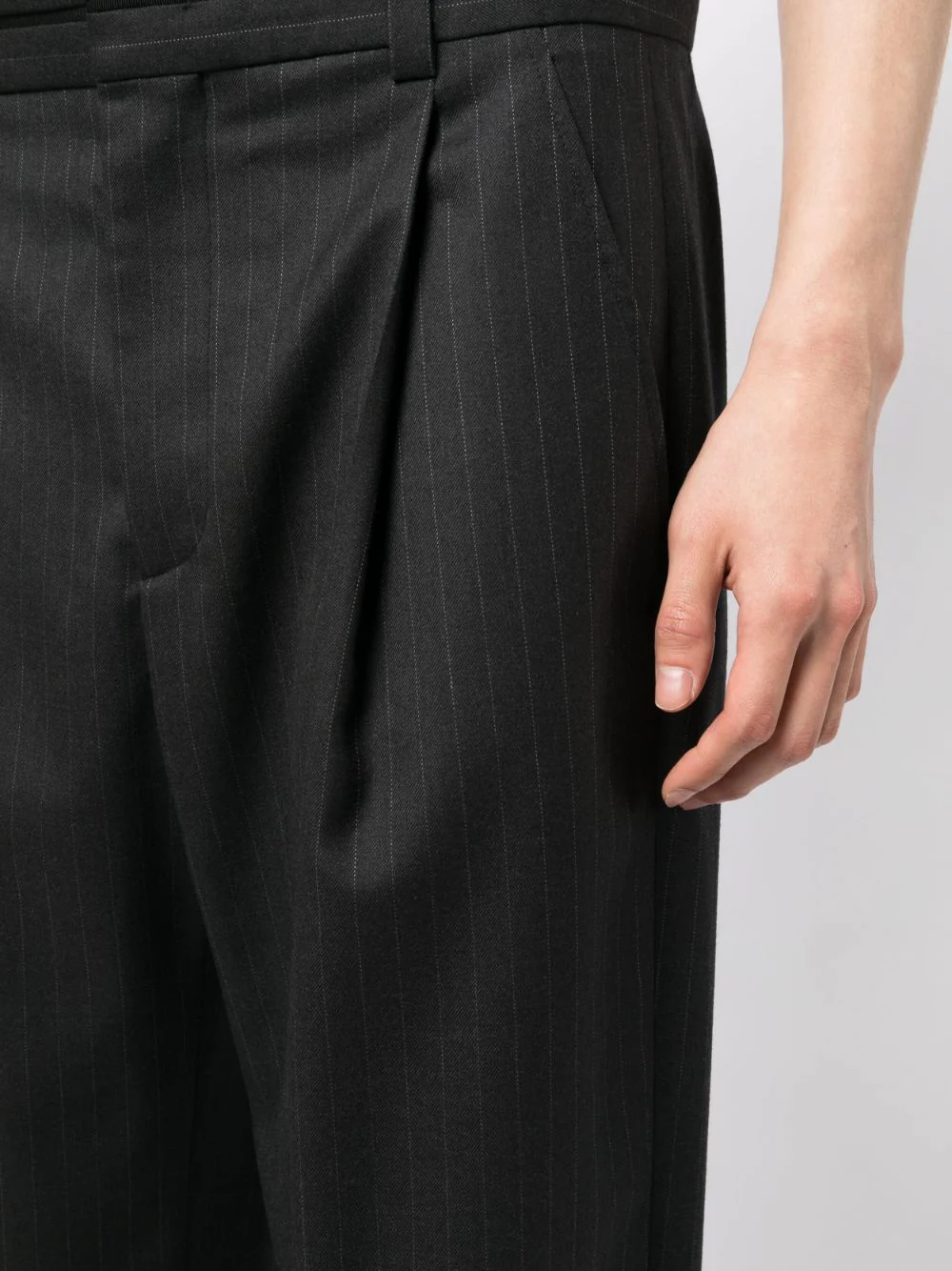 Tailored Striped Virgin-Wool Trousers - Image 2