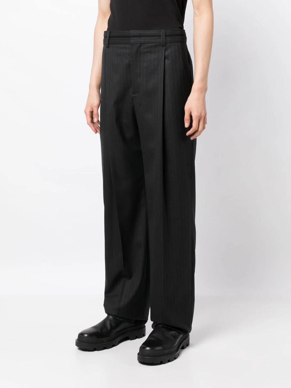Tailored Striped Virgin-Wool Trousers - Image 3