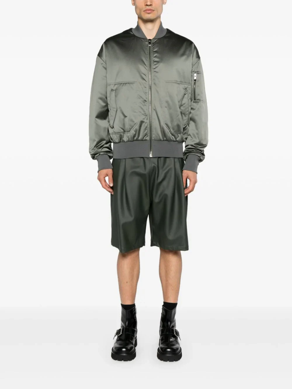 Tape-Detail Zip-Up Bomber Jacket - Image 2