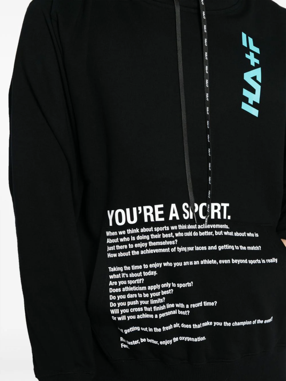 Text-Print Cotton Hoodie - Image 5