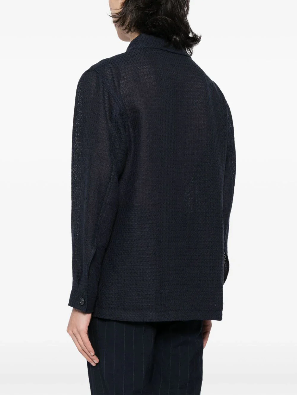 Textured-Finish Button-Down Jacket - Image 4