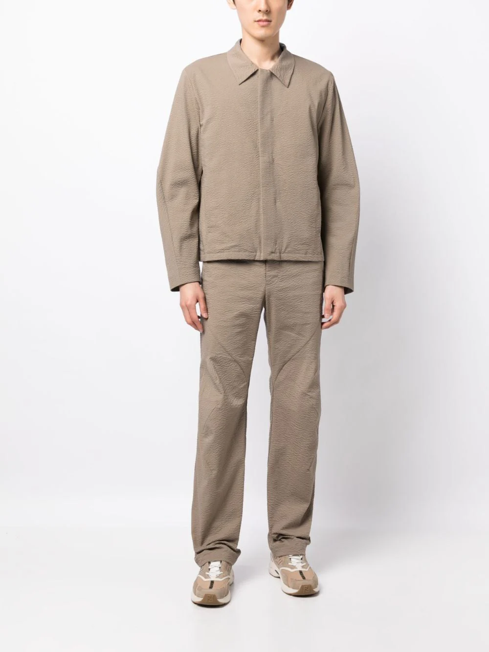 Textured Straight-Leg Trousers - Image 2