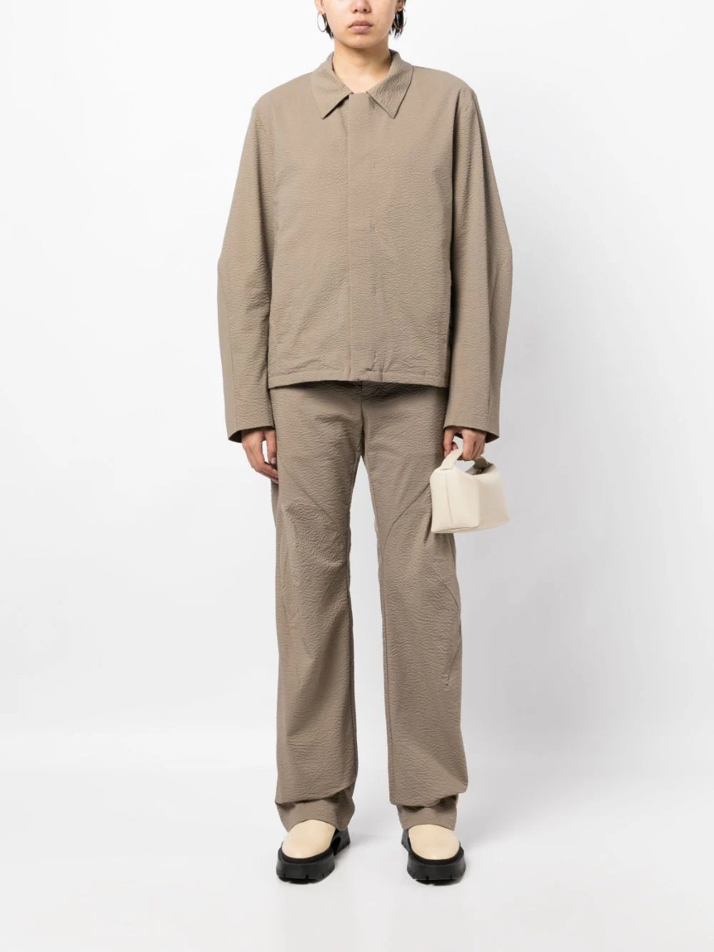 Textured Straight-Leg Trousers - Image 3