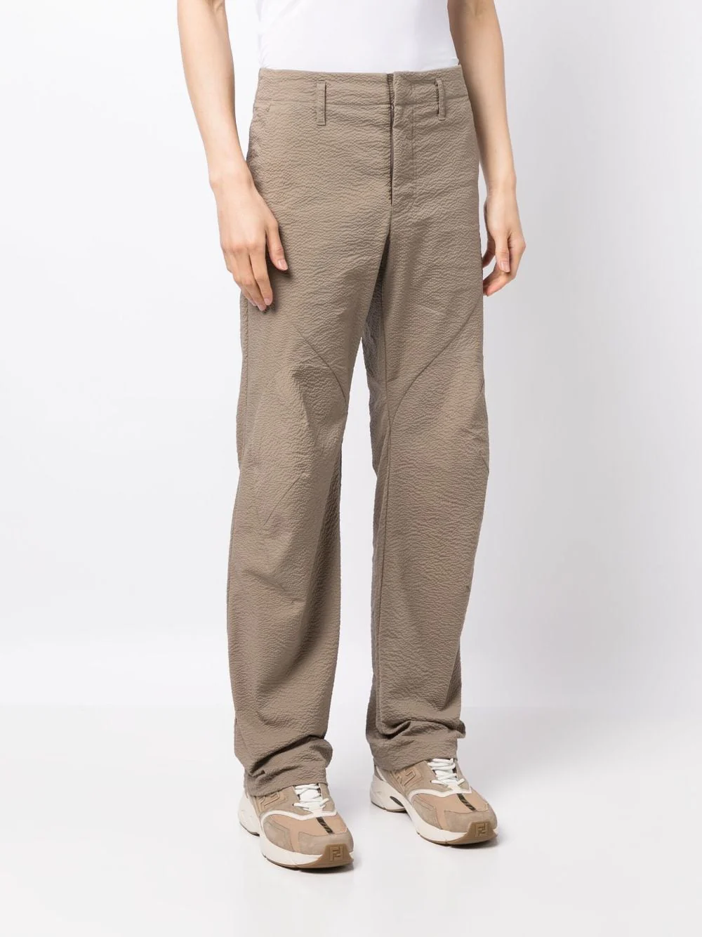 Textured Straight-Leg Trousers - Image 5