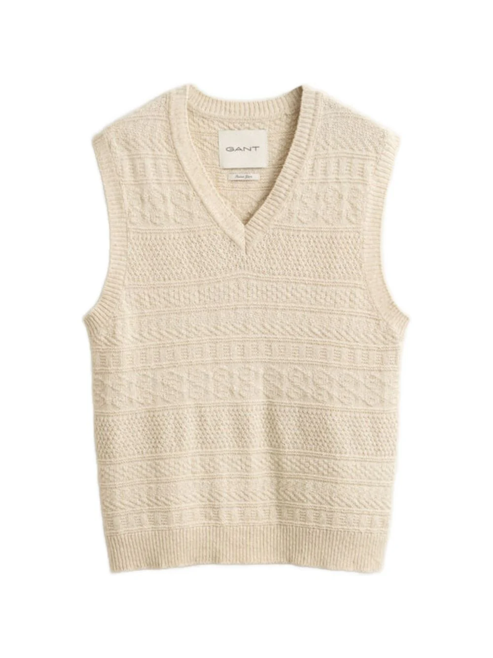 Textured V-Neck Knit Vest