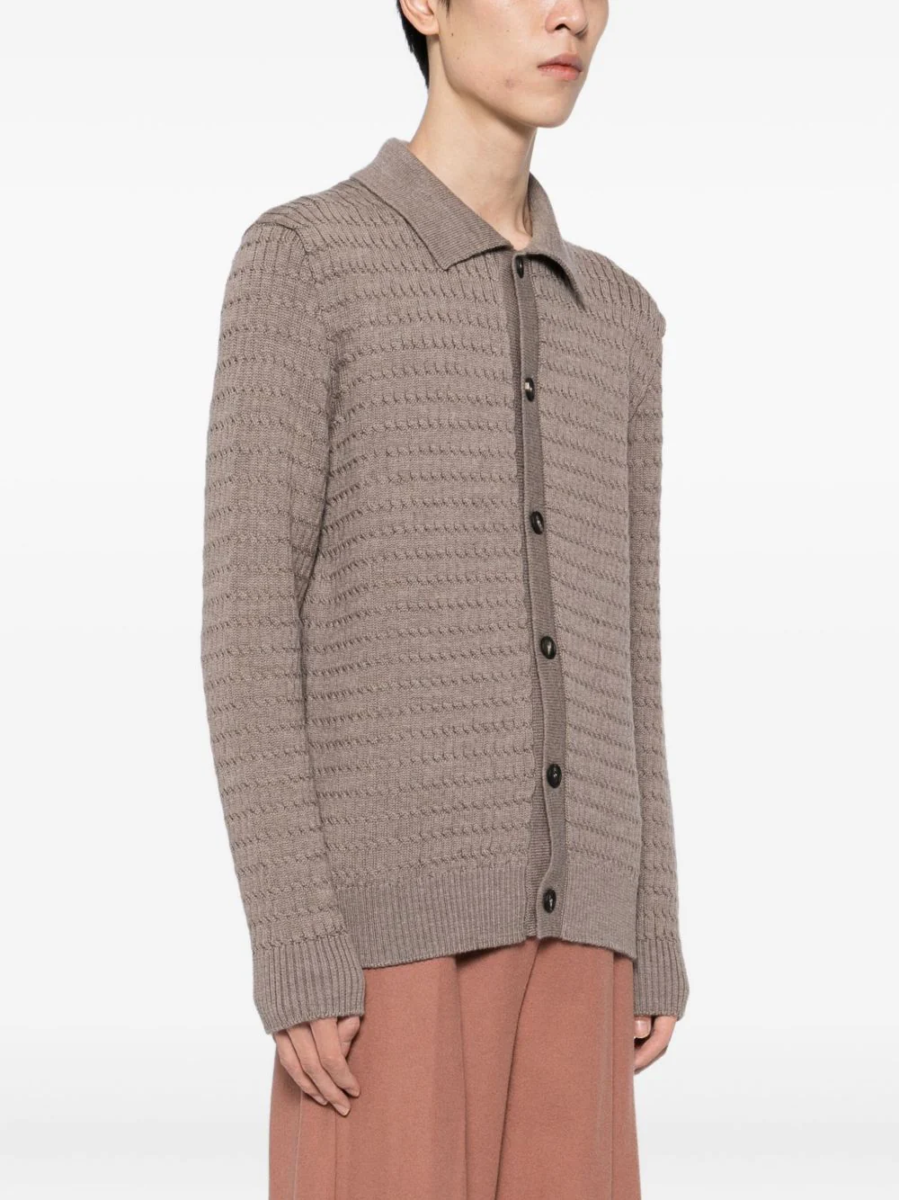 Textured Wool Cardigan - Image 3