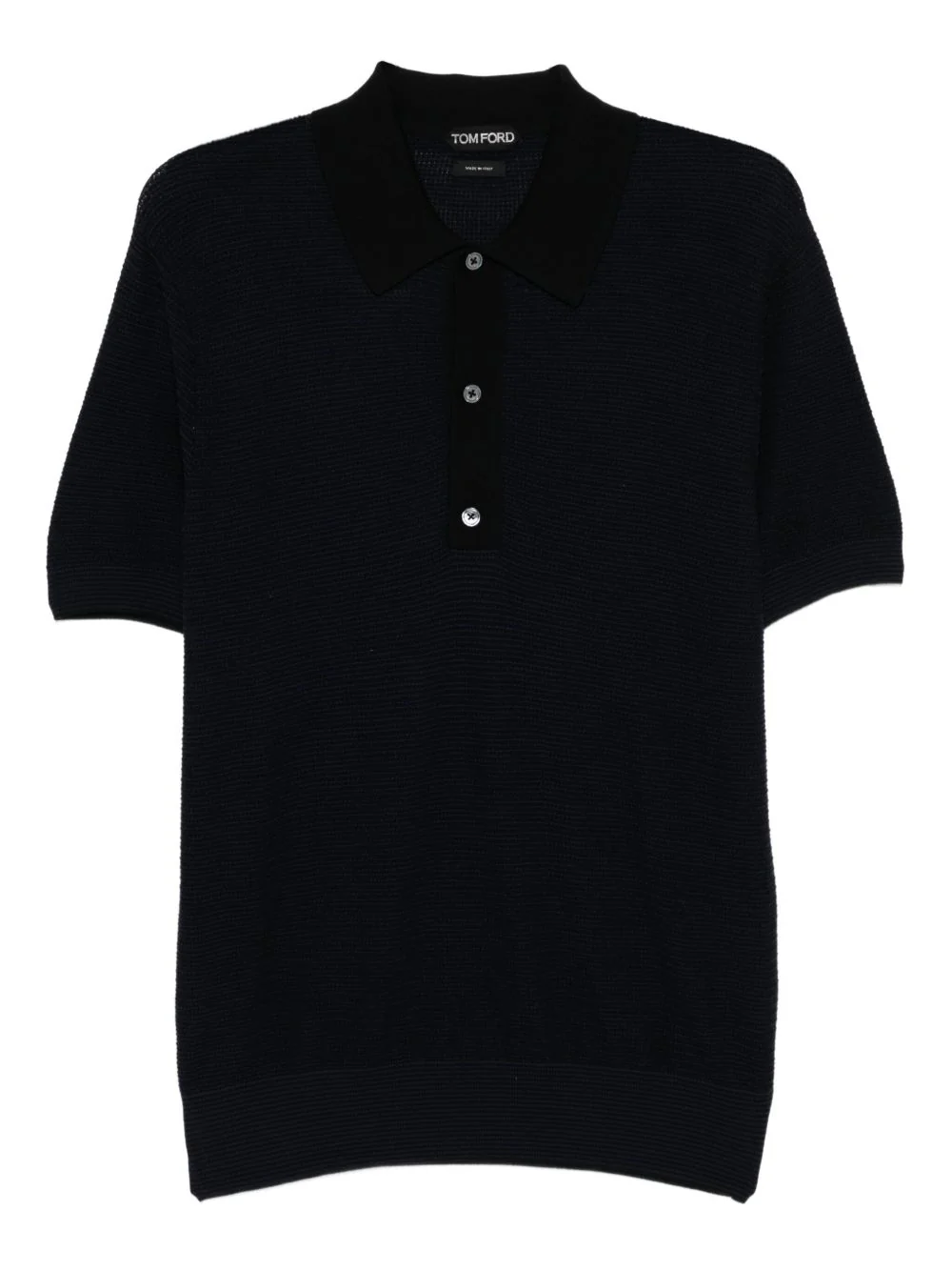 Textured Wool Polo Shirt