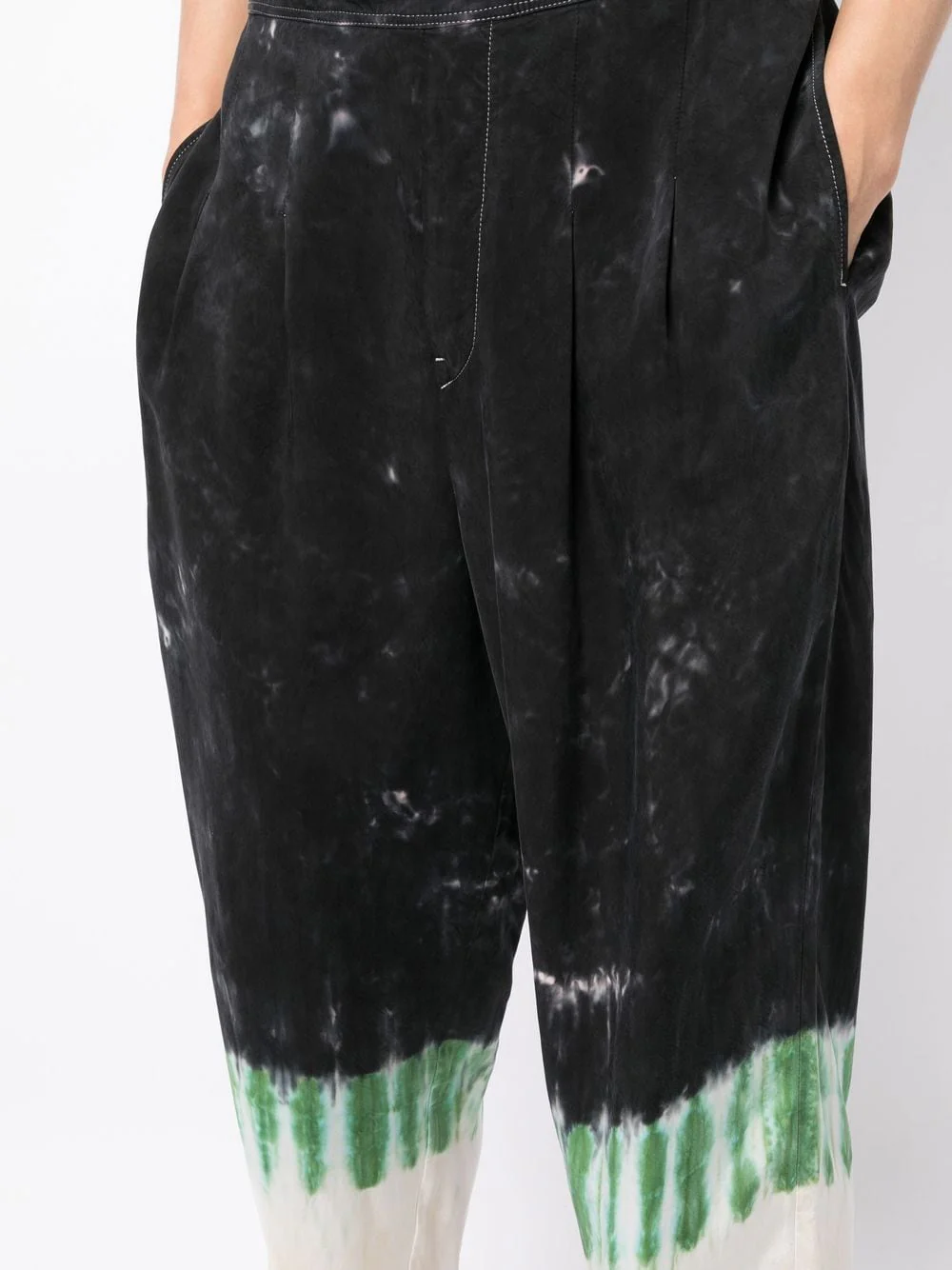 Tie-Dye Print Straight-Leg Trousers - Image 3