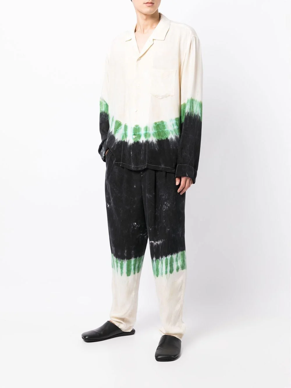 Tie-Dye Print Straight-Leg Trousers - Image 5