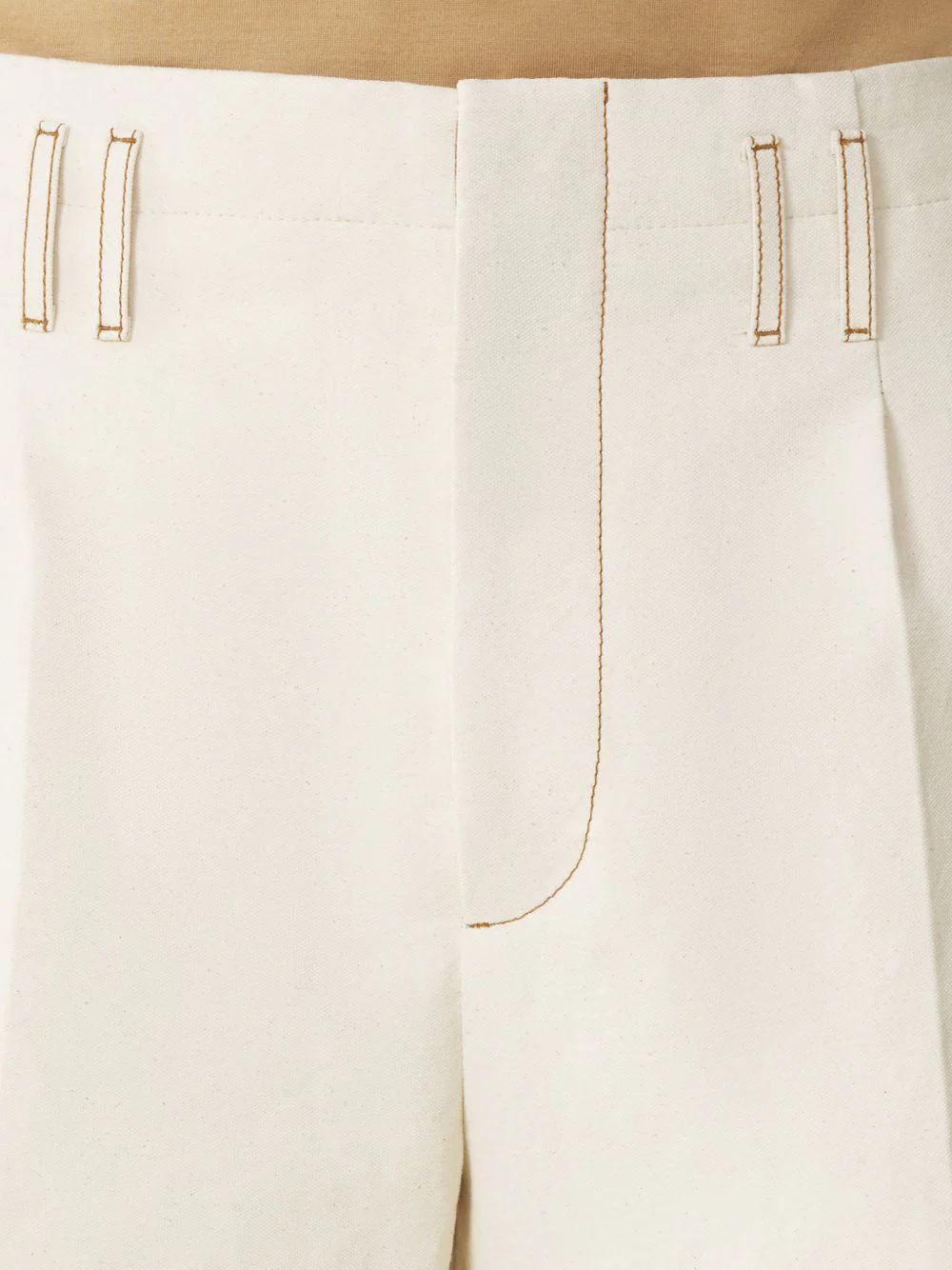 Topstitch Cotton Shorts - Image 5